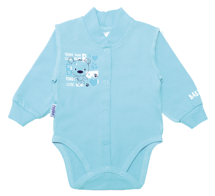 Боді (напівкомбінезон) для хлопчика GABBI BD-19-23-2 Ведмежатки Блакитний на зріст 56 (12338)