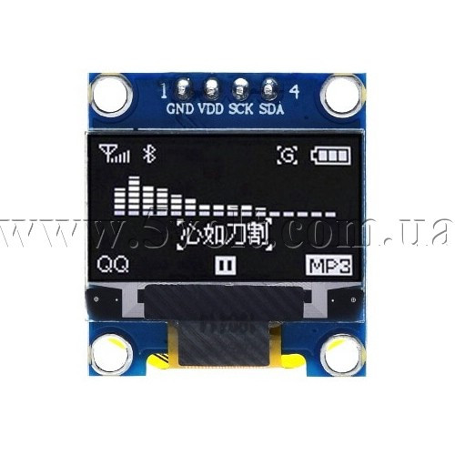 Дисплей OLED 0.96 інтерфейс I2C білий