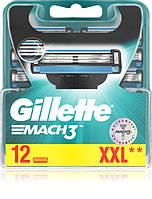 Касети джилет мак 3 Gillette Mach3 12 шт. Оригінал 100% Індія