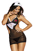 Эротический костюм для ролевых игр черно-белый Эротический комплект для секса S/M