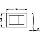 Кнопка зливу для інсталяції TECE подвійна матована сатин 144454 9240320, фото 2