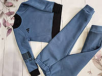 Дитячий теплий спортивний костюм 104 р колір джинс