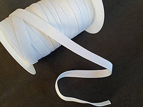 Тунельна стрічка ширина 1см безшовна гладка, біла