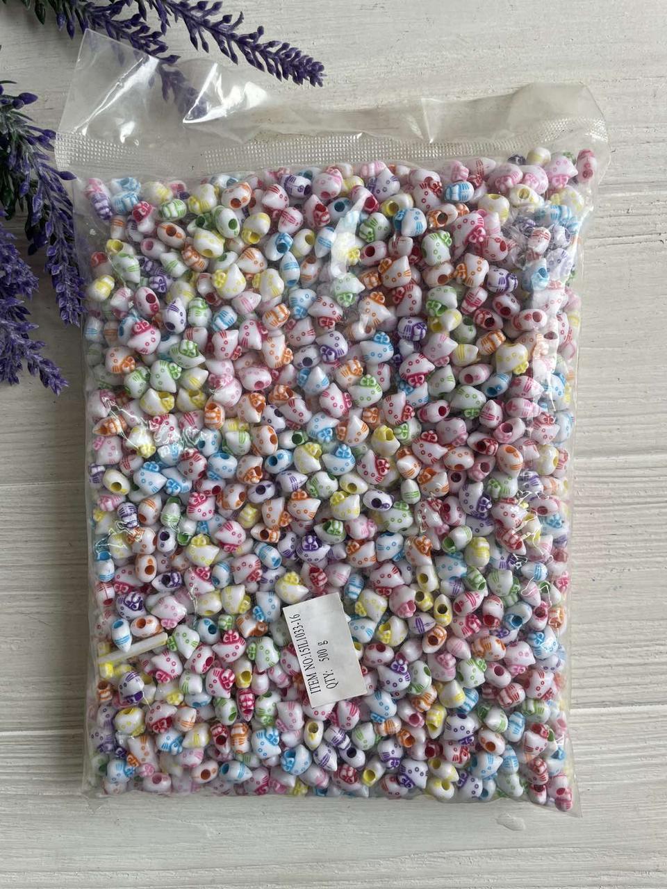 Намистини мікс "Котики" 500 грамів