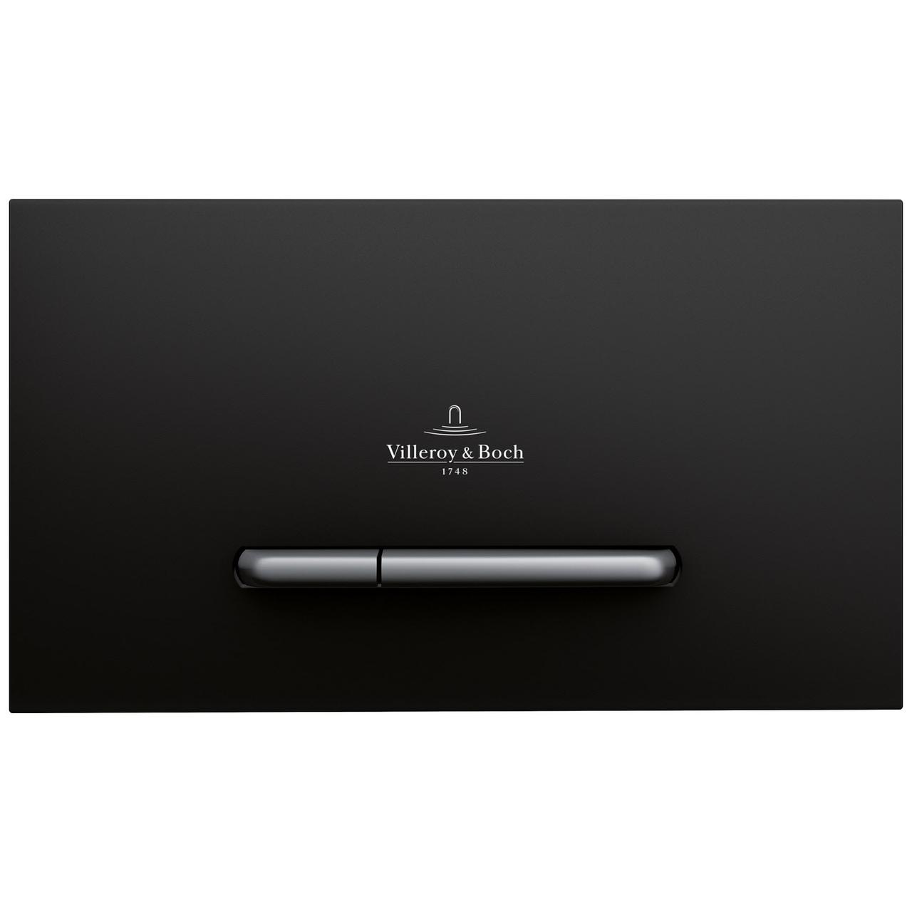 Кнопка зливу для інсталяції VILLEROY&BOCH ViConnect E300 922169AN подвійна матована чорна 146990, фото 1