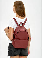 Женский рюкзак бордовый качественный стильный для ноутбука , вместительный рюкзачок экокожа 35х25х14 см