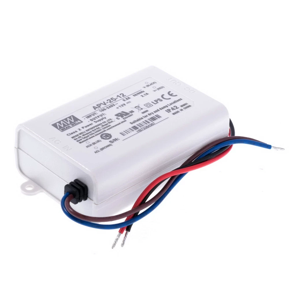 Блок живлення Mean Well, APV-25-12, 12V, 25.2W, 2.1А, IP42
