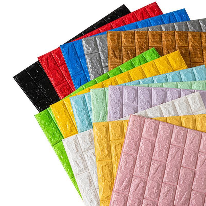 М'які cамоклеючі 3D панелі Цегла 700x770x7мм (Різних кольорів). Максимальна товщина, фото 1