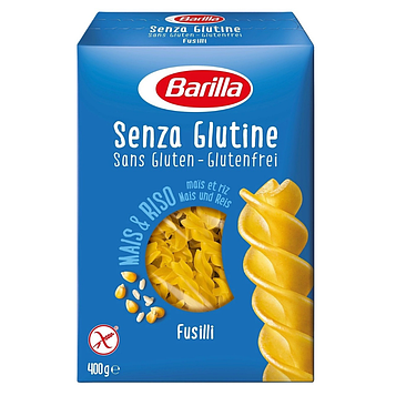 Макарони без глютену BARILLA Fusilli, 400г, 14 шт/ящ