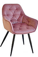 Кресло Chic (Шик) ткань Vel для гостиной, розовый (фрез)