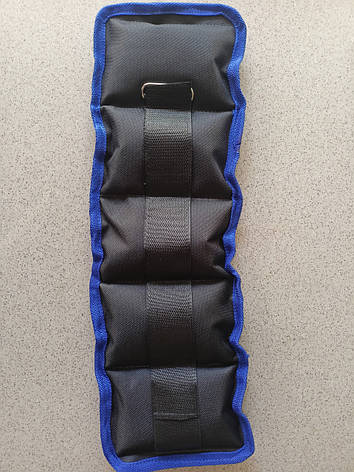 Обважнювачі на липучці, (чорний з синім) - 2 кг (вага і ціна за пару), фото 2