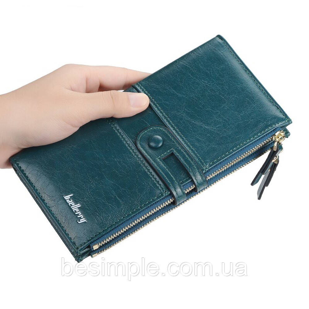 Жіночий гаманець 20x11x2 см, Темно-зелений Baellerry Guero Ladies / Портмоне жіноче