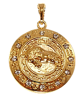 Кулон Xuping Позолота 18K "Медальон Знак Зодиака Бык" для цепочки до 5мм