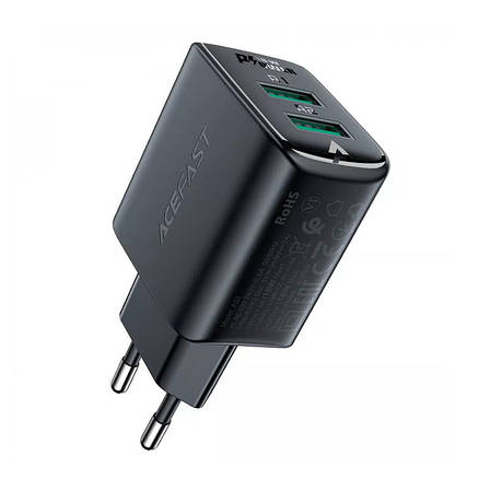 Зарядний пристрій (зарядка) для телефону ACEFAST A33 2 х USB 18 W Чорний, фото 1
