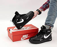 Мужские кроссовки Nike Air Force Winter Mid 32276 черные