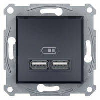 Schneider Electric Asfora EPH2700271 Розетка USB 2,1А антрацит