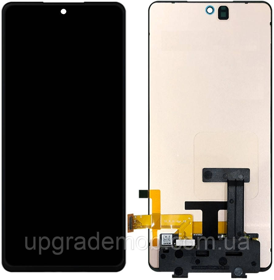 Дисплей модуль тачскрин Samsung A736 Galaxy A73 5G чорний Amoled оригінал переклеєне скло