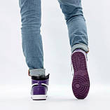 Жіночі кросівки Nike Air Jordan 1 Retro Winter 32277 фіолетові, фото 4