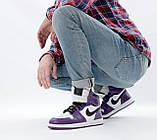 Жіночі кросівки Nike Air Jordan 1 Retro Winter 32277 фіолетові, фото 5