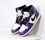 Жіночі кросівки Nike Air Jordan 1 Retro Winter 32277 фіолетові, фото 6
