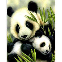 Діамантова вишивка. Картина на підрамнику "Мамина ласка", 30х40см, квадратні стрази