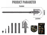 Лопата тактична, багатофункціональна,  Traveler 11в1 + чохол HH-004