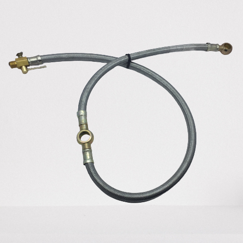 Паливопровід "Штуцер (d-12 mm) - Штуцер (d-14 мм) - Кран (d-11 мм)" L-950 мм, фото 1