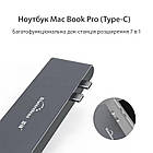 USB-хаб 7-в-1 Type-C to 4K HD PD + 3хUSB3.0 + USB 3.1 Type-C + TF/SD Card Reader переходник USB hub адаптер, фото 4