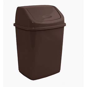 Відро для сміття з кришкою 10 л темно-коричневе Алеана 122063
