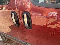 Хром на ручки (4 накладки, нерж.) OmsaLine - Итальянская нержавейка для Fiat Fiorino/Qubo 2008-2024 гг