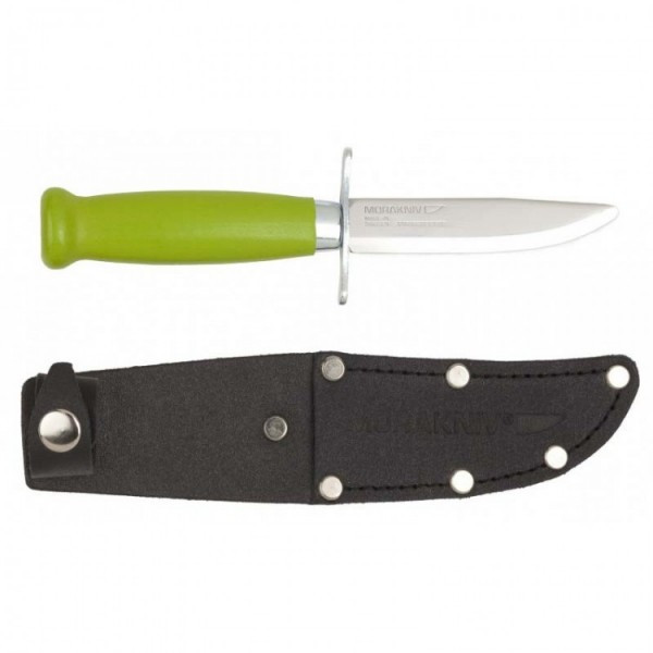 Ніж Morakniv Scout 39 Safe Green Нержавіюча сталь дерев'яна яна рукоять салатовий колір