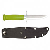 Ніж Morakniv Scout 39 Safe Green Нержавіюча сталь дерев'яна яна рукоять салатовий колір