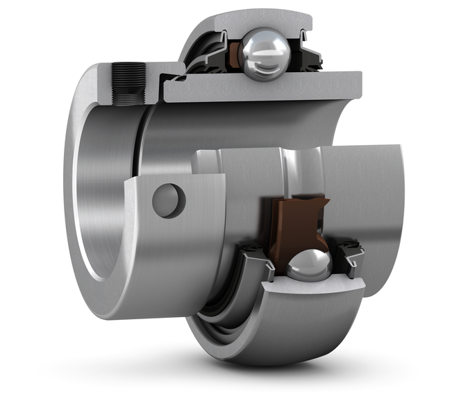 Підшипник YEL 205-100-2DW/AG, SKF (Швеція), 25,4x52x44,4 мм, кульковий радіальний