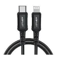 Дата-кабель Acefast USB type C (тато) - Apple Lightning (тато) 1.8 м C4-01 Black
