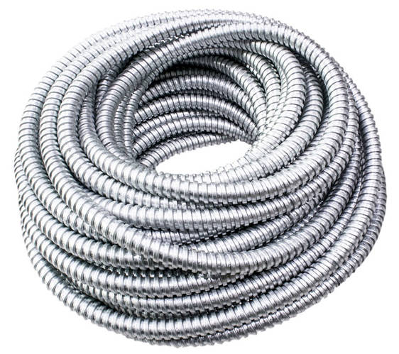 Металлорукав 11мм (бухта 10м) с протяжкой горячего цинкования, Light ...