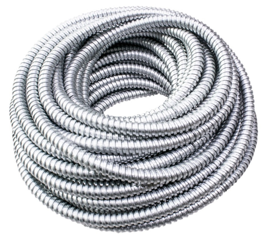 Металорукав 11мм (бухта 25м) з протяжкою гарячого цинкування, Light, фото 1