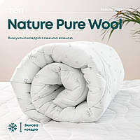 Двухспальное шерстяное одеяло овечья шерсть 210*180 "PURE Wool" производитель ТЕП