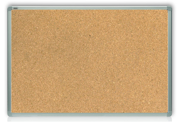Доска пробковая в алюминевой рамке на картоновой основе 60*90 см - фото 1 - id-p1690701829