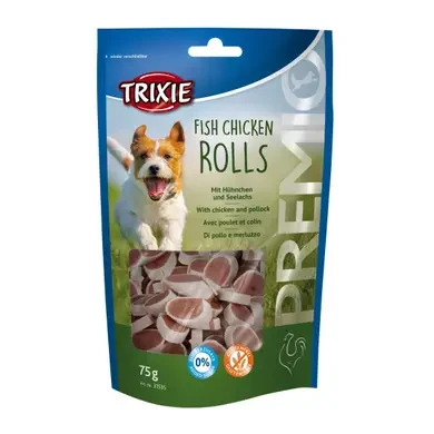 Лакомство Trixie Premio для собак Chicken and Pollock Rolls роллы курица/лосось 75 г - фото 1 - id-p1687308386