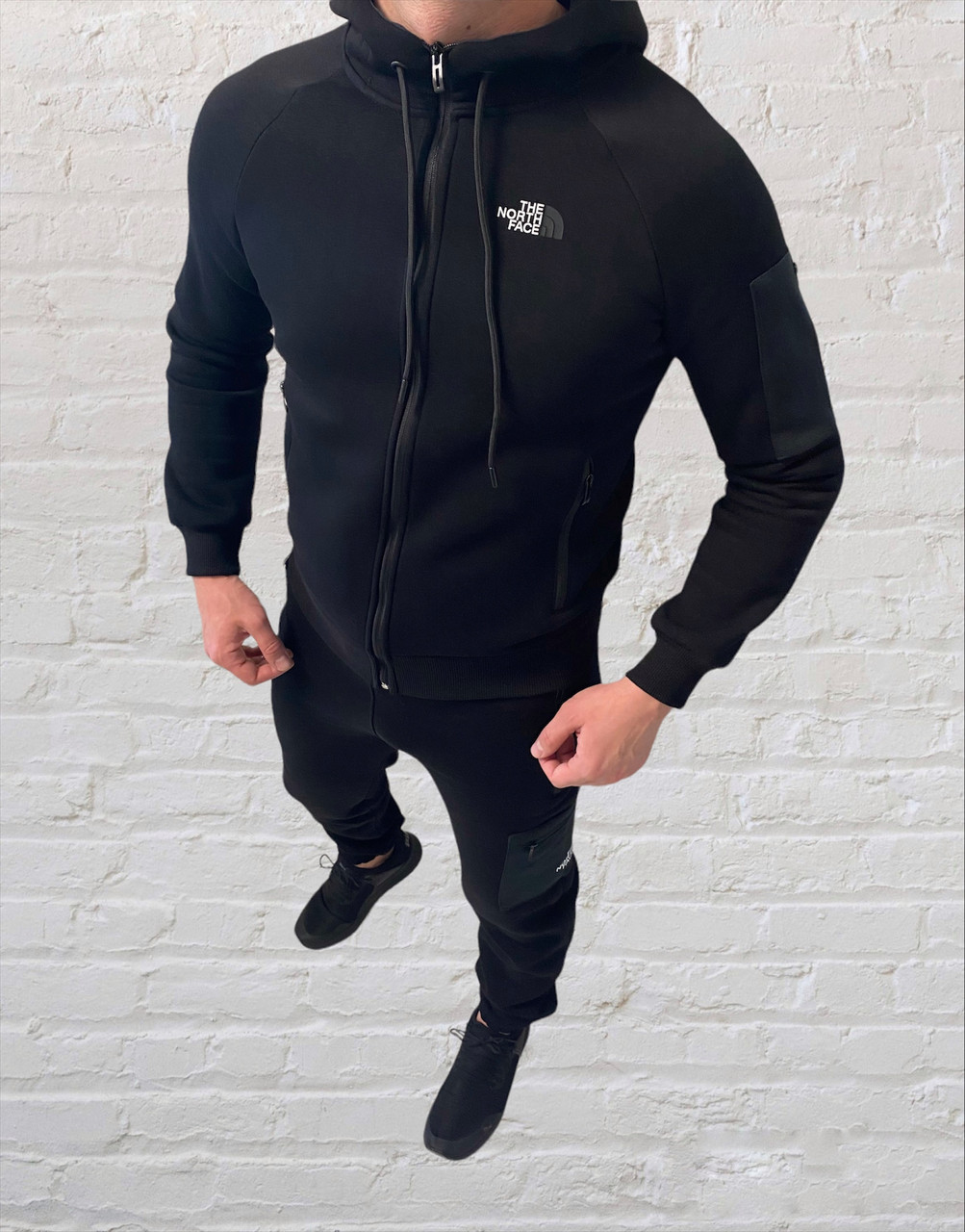 Теплий спортивний чоловічий костюм на флісі The North Face