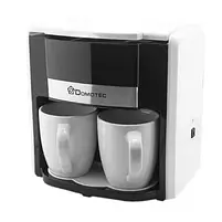 Кавоварка DOMOTEC MS-0706 Біла (500 Вт, 2 кер. чашки по 150 мл), фото 4