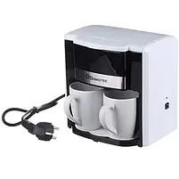 Кавоварка DOMOTEC MS-0706 Біла (500 Вт, 2 кер. чашки по 150 мл), фото 6