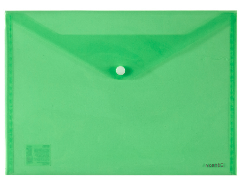 Папка на кнопці Axent 1402-25-A, А4, глянцеваа, зелена