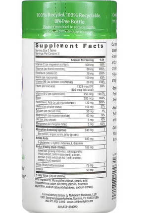 Вітамін Б-комплекс Rainbow Light Complete B-Complex 90 tab, фото 3