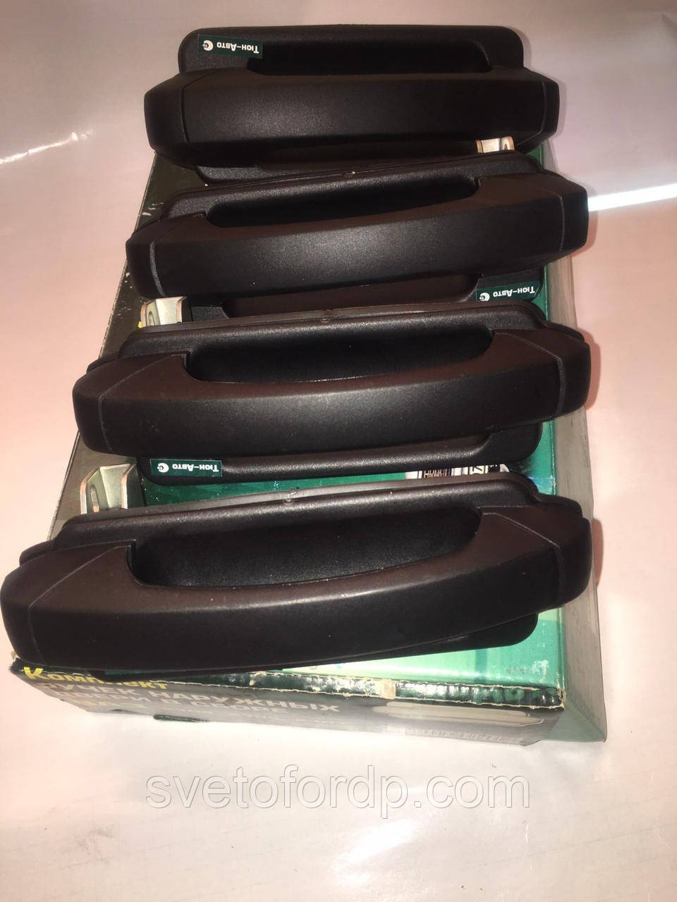 Ручка дверей ВАЗ 2104, 2105, 2107 зовнішні  ЄВРО (4 шт.) чорні, фото 1