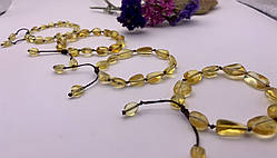 Браслет з натурального бурштину полірованого