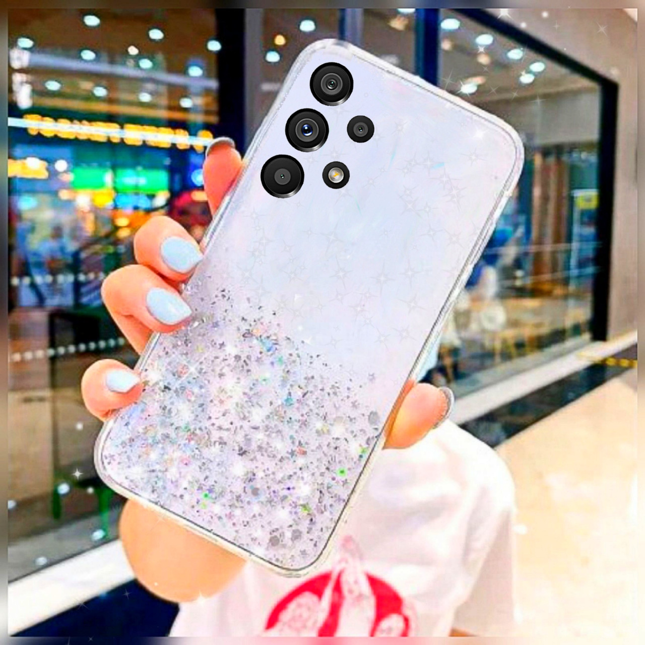 Блискучий чохол з срібною фольгою Samsung Galaxy A23 4G (SM-A235FZ) / M13 (SM-M135) / M23 (SM-M236)