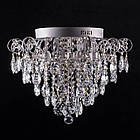 Кришталева люстра на 6 ламп з вбудованим LED підсвічуванням на пульті управління PM-E2247/6+6/WT+FG/LED, фото 3