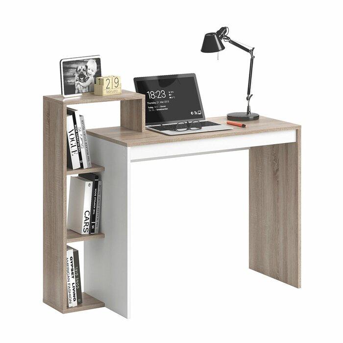 Комп'ютерний стіл 2 в 1 (стіл-стелаж) СЛ-56, колір Дуб Сонома / Білий