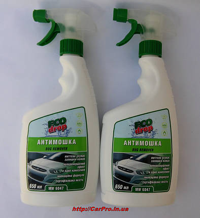Очищувач слідів комах і соку дерев Eco Drop BUG REMOVER спрей 650мл., фото 2